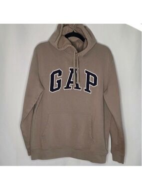 GAP Brown Navy Logo Hoodie Medium